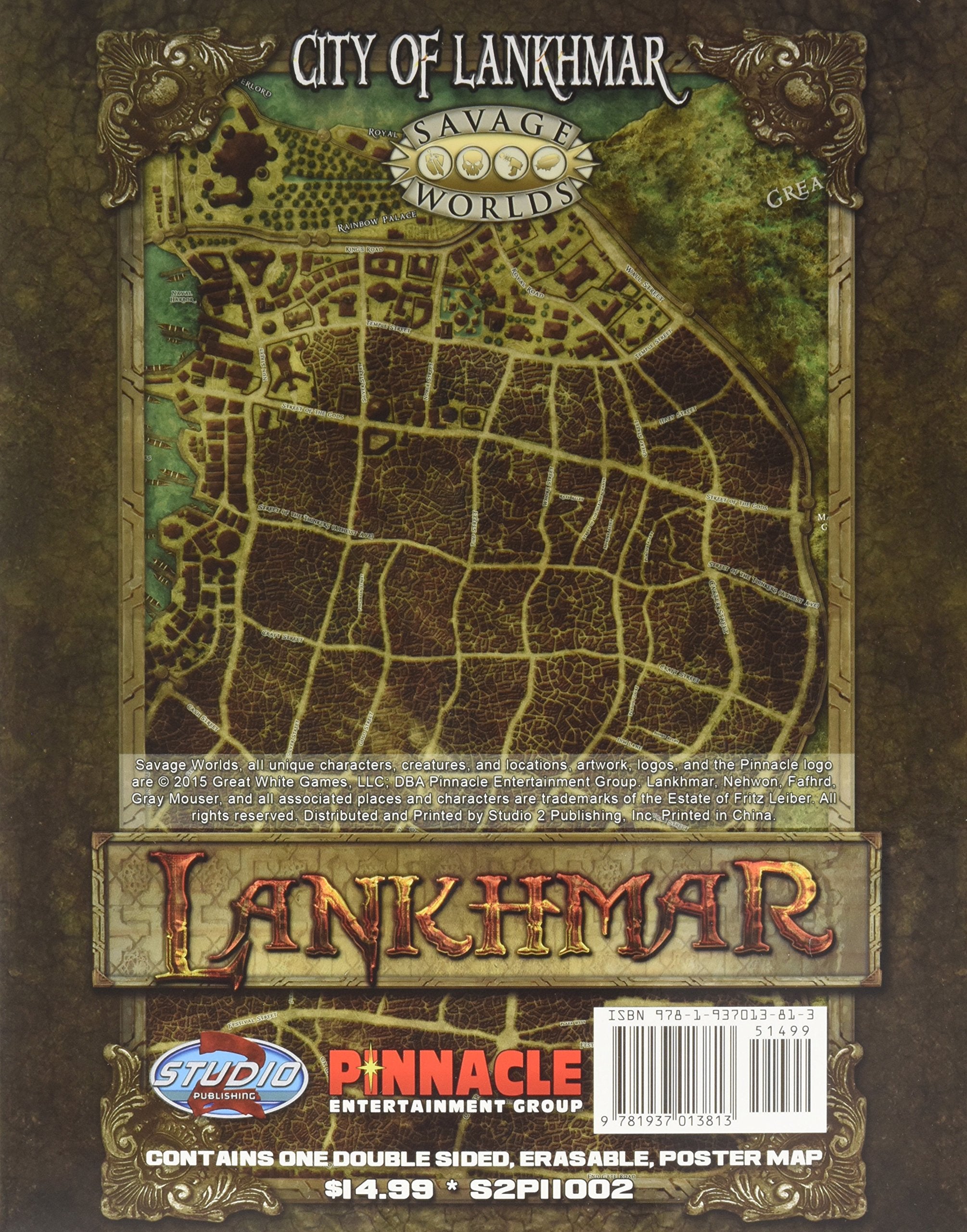 Savage Worlds Lankhmar Poster Map
