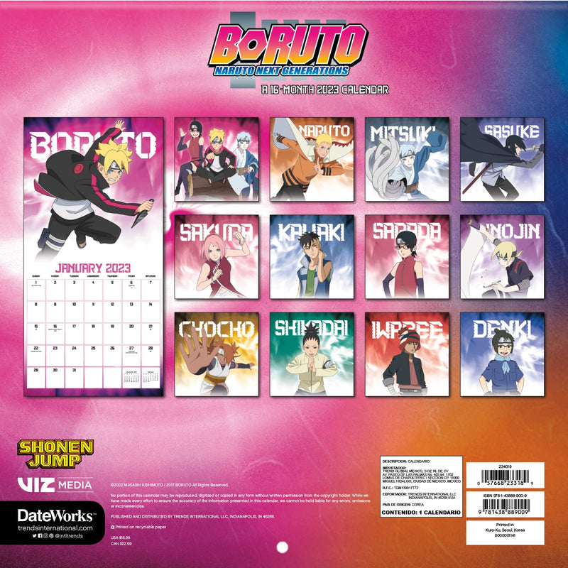 Boruto: Naruto the Next Generation 2023 Calendar