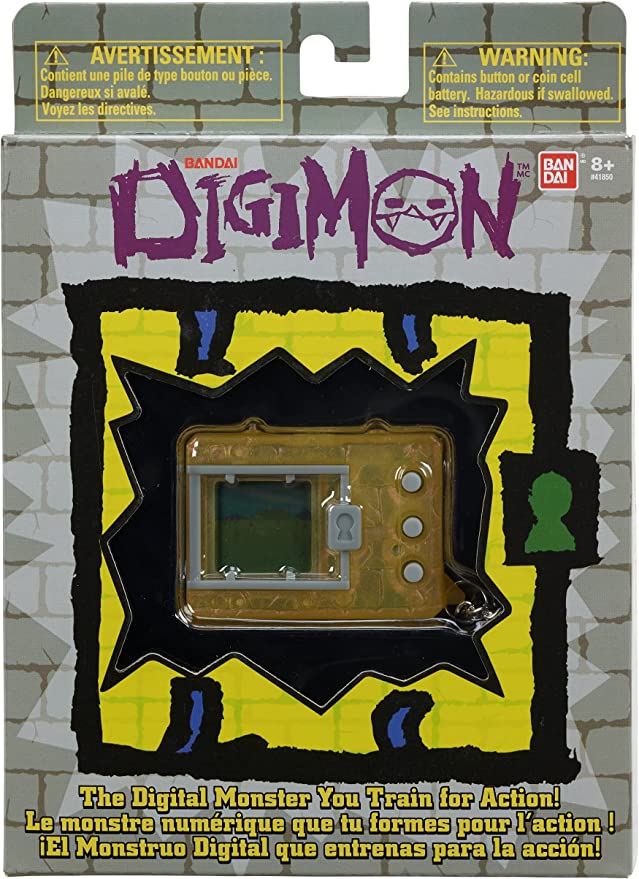 Original Digimon Digivice - Virtual Pet Monster - Translucent Yellow