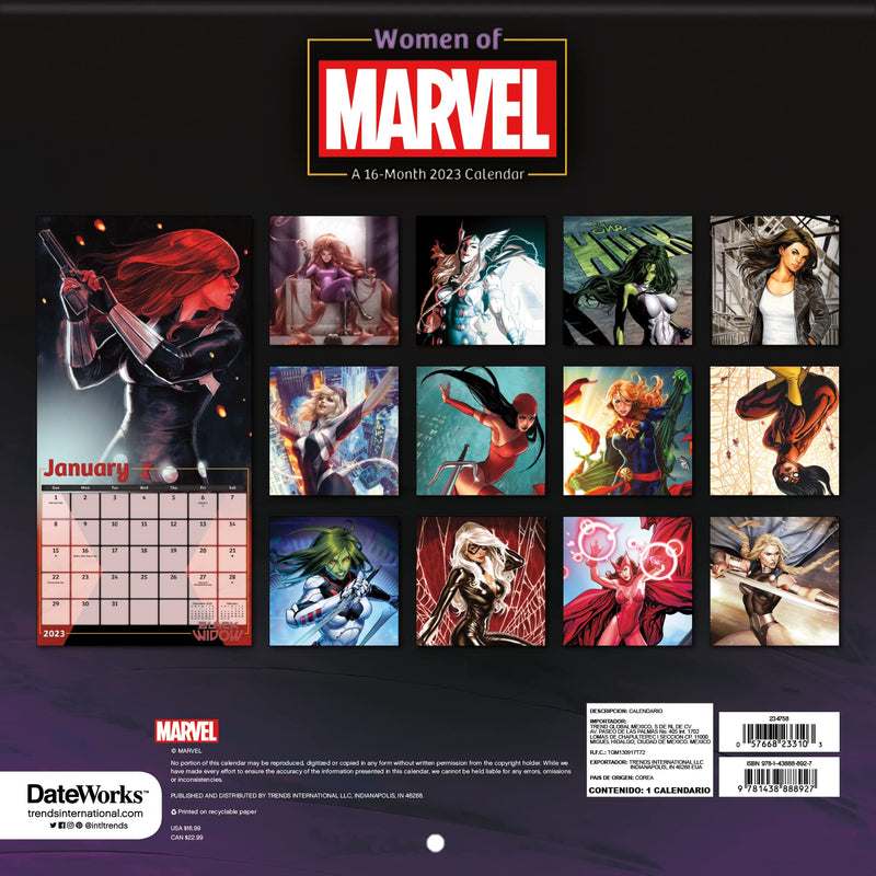 Women of Marvel 2023 Calendar